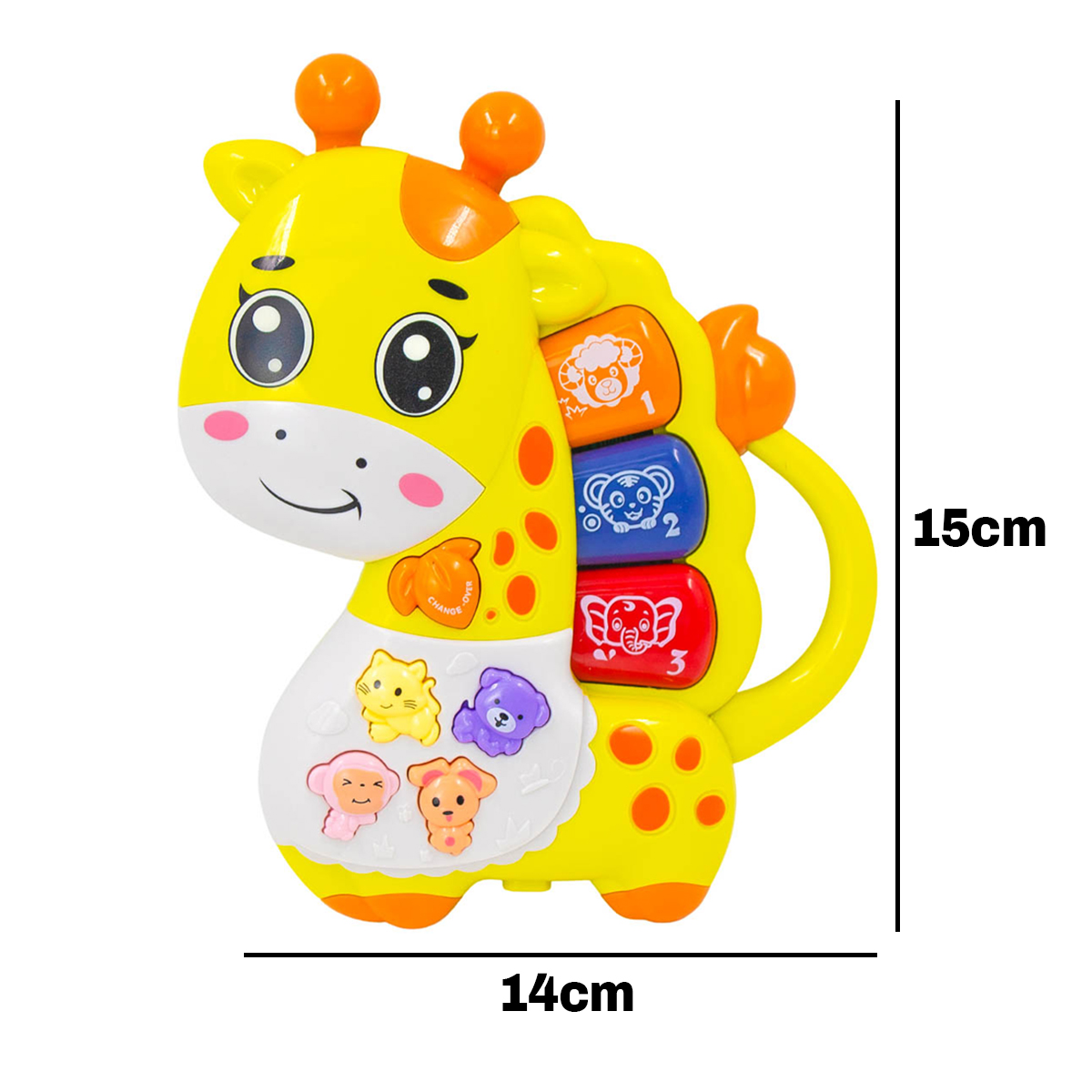 Teclado Piano Musical Bebe Brinquedo Infantil  Som Girafa — imagem 1